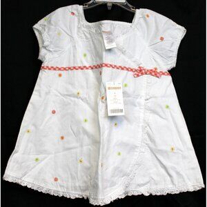 2006 Gymboree Freshly Picked Blouse Embroidered Flowers Lace sz 7 Spring Summer
